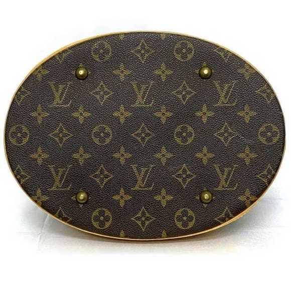 LOUIS VUITTON Tote Bag Bucket GM Monogram Canvas Tanned Leather FL0050  ⭐ - Picture 5 of 11